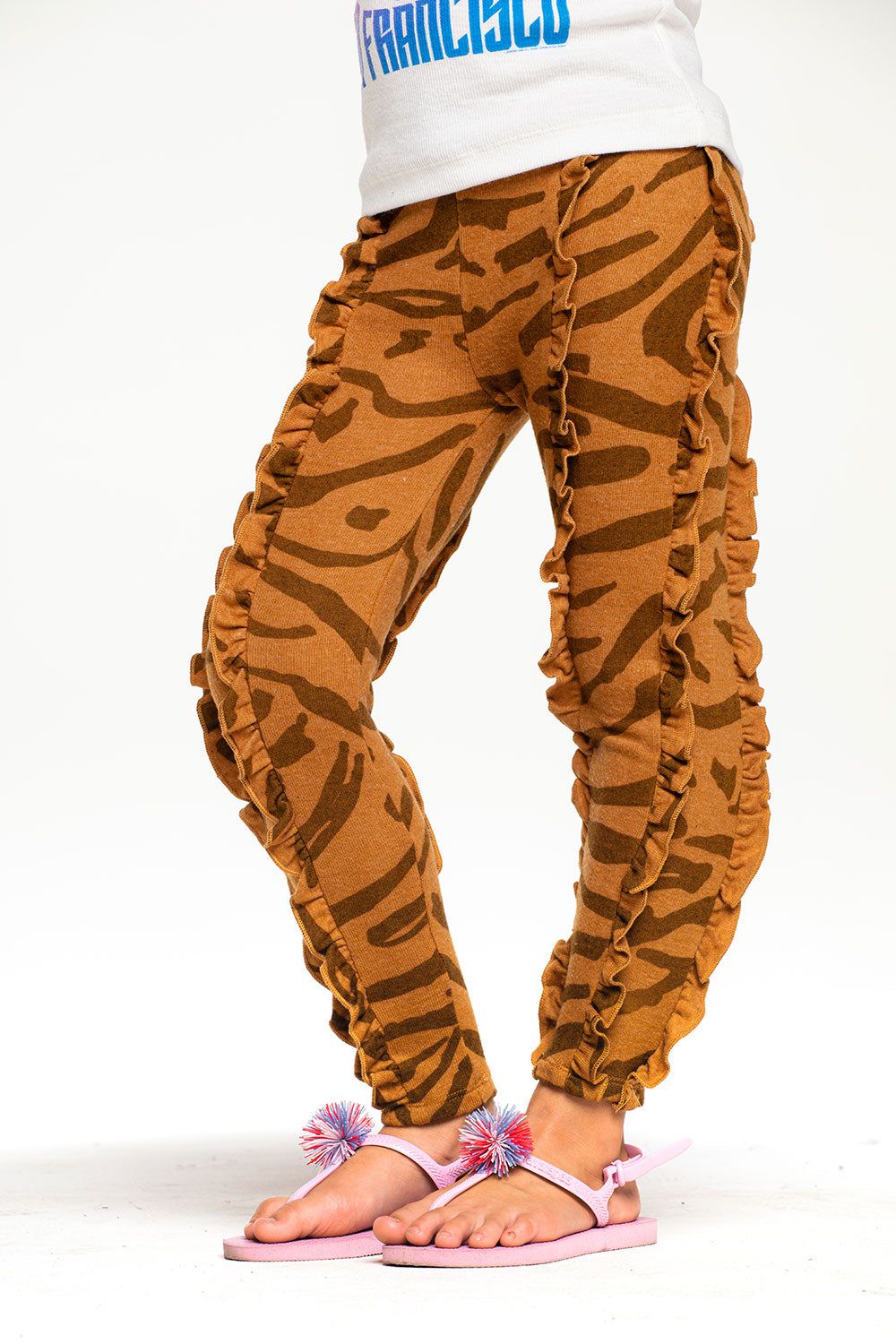 Girls Recycled Bliss Knit Ruffle Legging sold by Chaser product image thumbnail 2