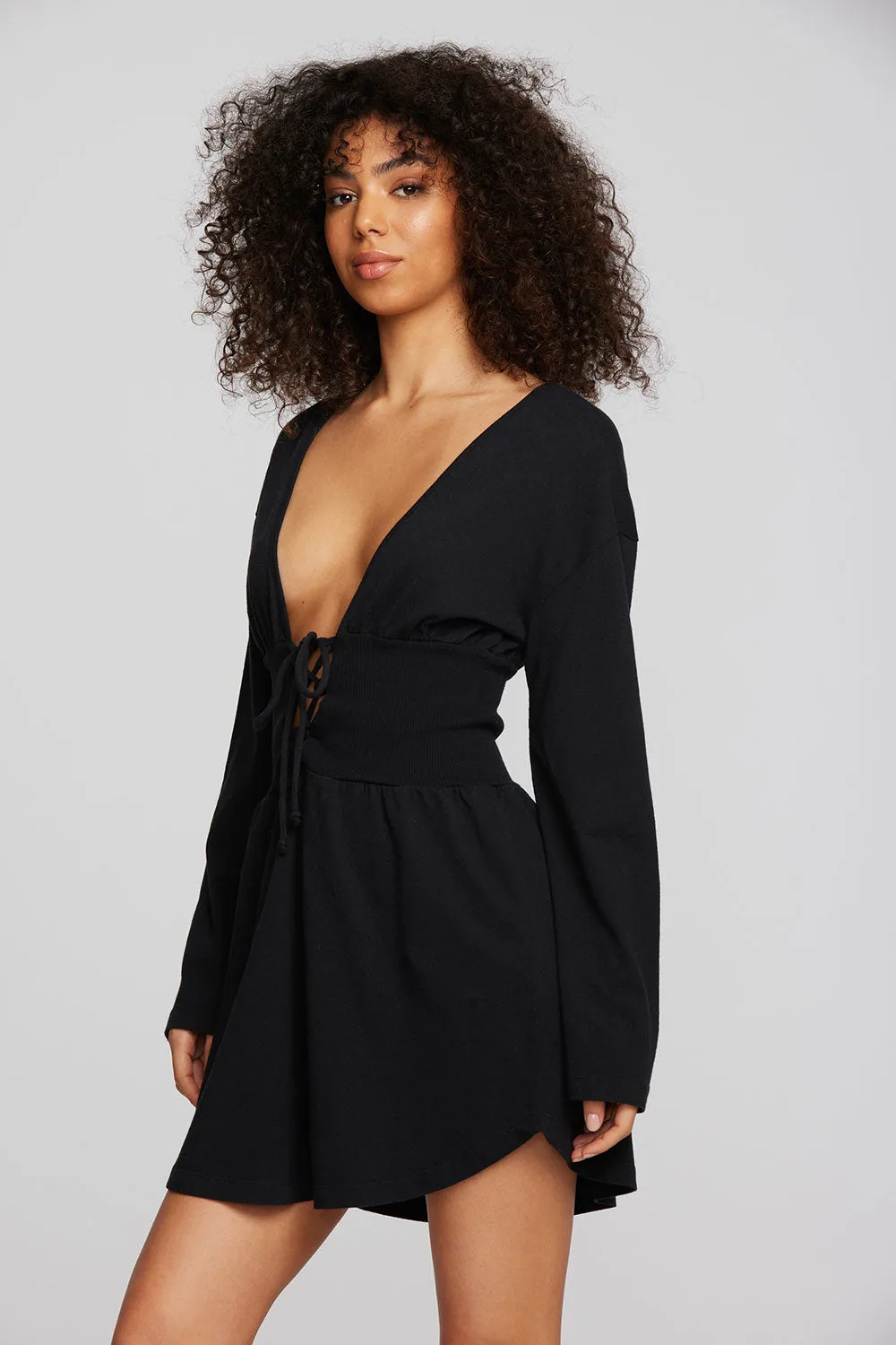 Coast Cotton Jersey Long Sleeve Mini Dress sold by Chaser product image thumbnail 2