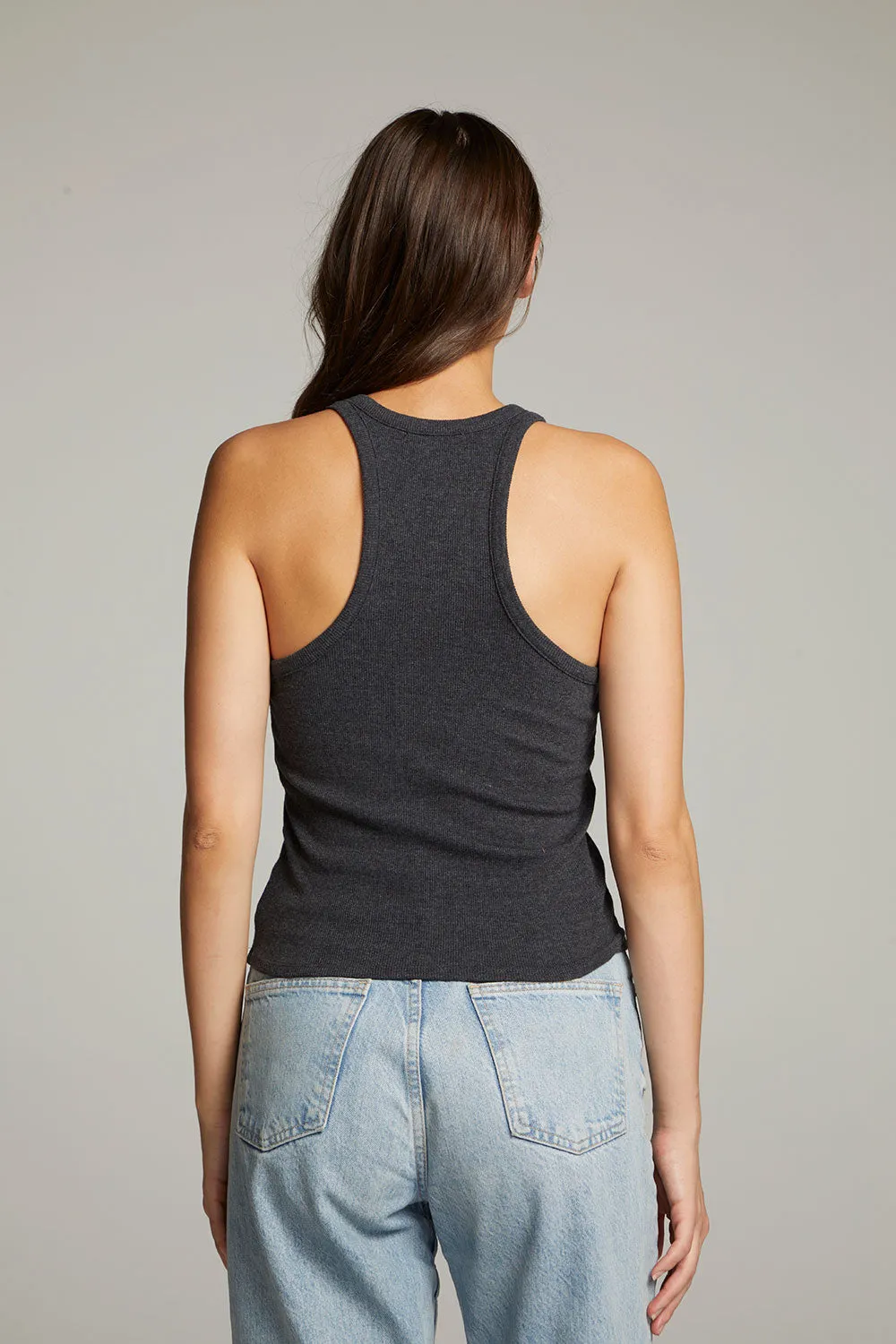 August Black Tank Top sold by Chaser product image thumbnail 4