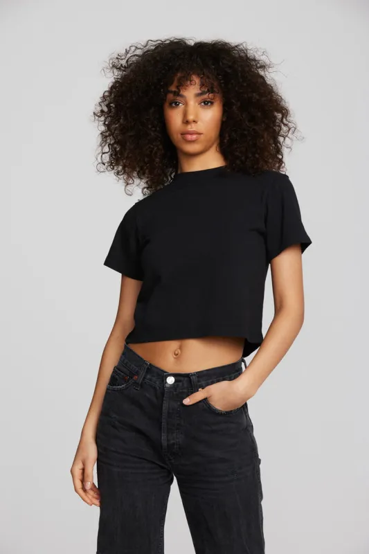 Coast Cotton Jersey Mockneck Tee with Rib sold by Chaser