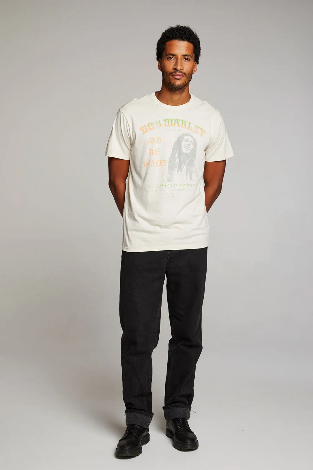 Bob Marley On Stage Mens Tee sold by Chaser product image thumbnail 5