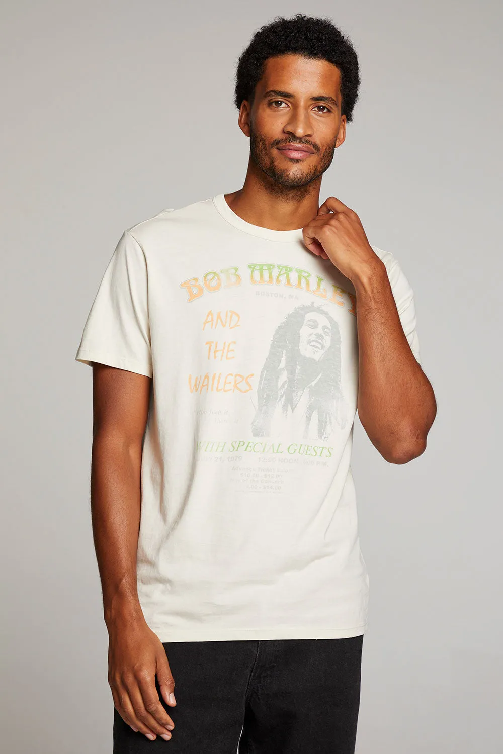 Bob Marley On Stage Mens Tee sold by Chaser product image thumbnail 2