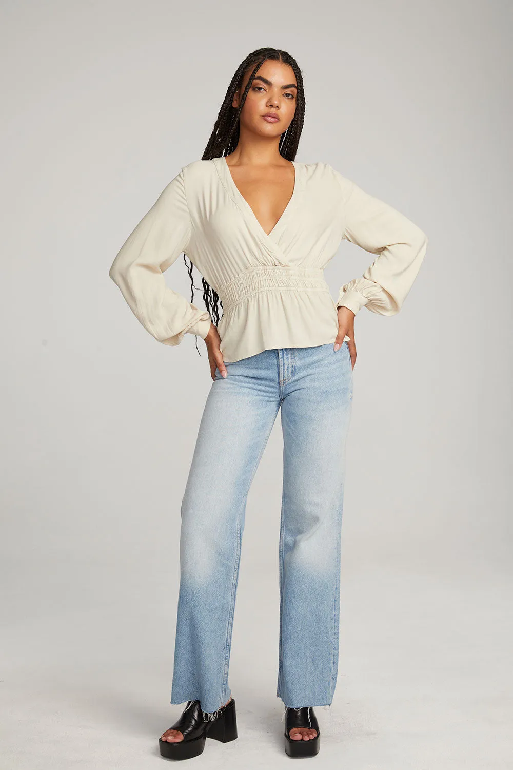 Liberty Bark-White Blouse sold by Chaser product image thumbnail 5