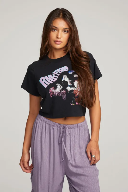 Pink Floyd Retro Band Crop Tee sold by Chaser