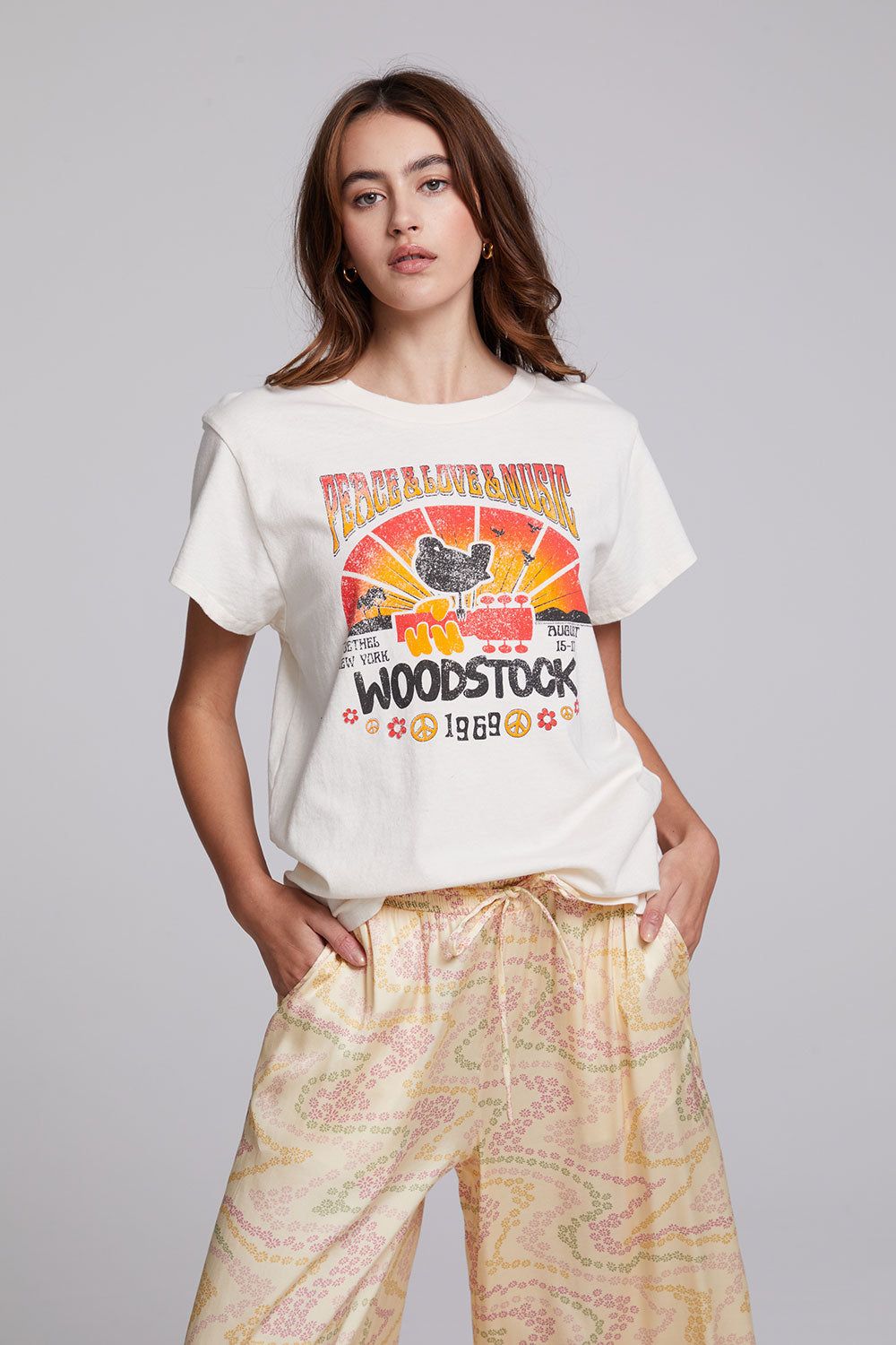 Woodstock Peace & Love & Music Tee sold by Chaser