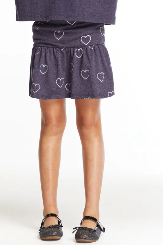 Glitter Hearts Girls Peplum Skirt sold by Chaser
