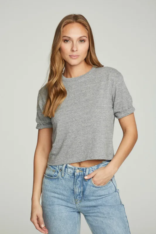 Cropped Crew Neck Short Sleeve Tee sold by Chaser