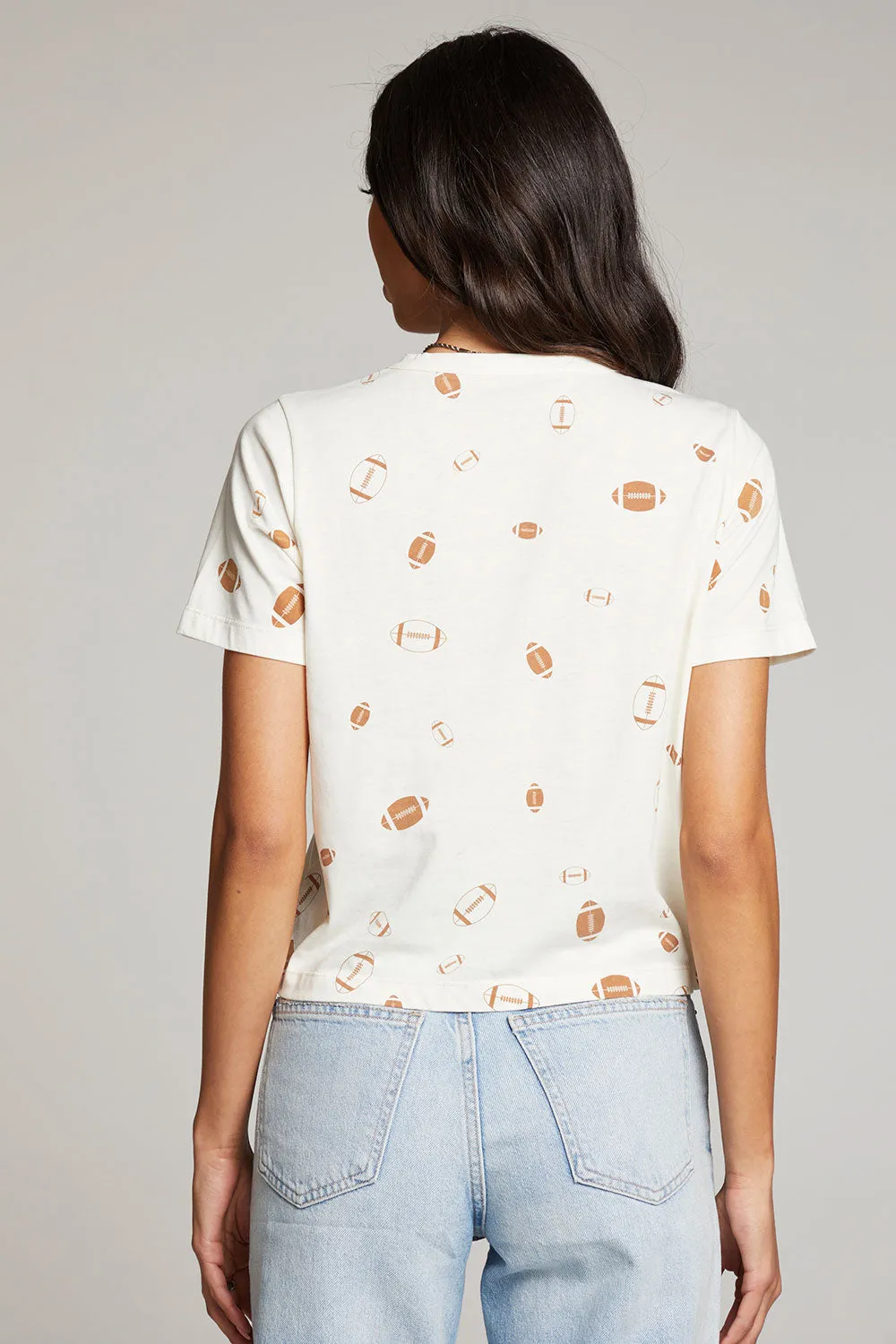 Football Party Embroidery Tee sold by Chaser product image thumbnail 3