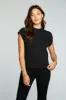 Gauze Jersey Crew Neck Sleevless Dolman Tee sold by Chaser