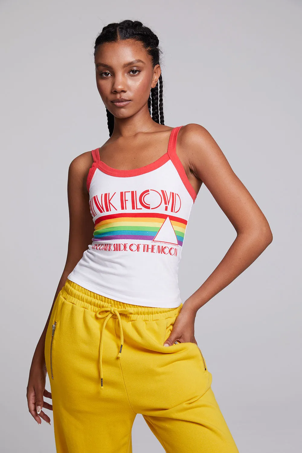 Pink Floyd Rainbow Dark Side of the Moon Tank Top sold by Chaser product image thumbnail 3