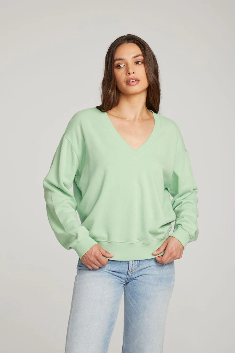 Poppy Quiet Green Pullover sold by Chaser product image thumbnail 4