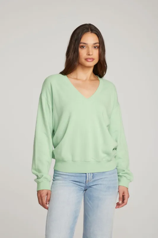 Poppy Quiet Green Pullover sold by Chaser