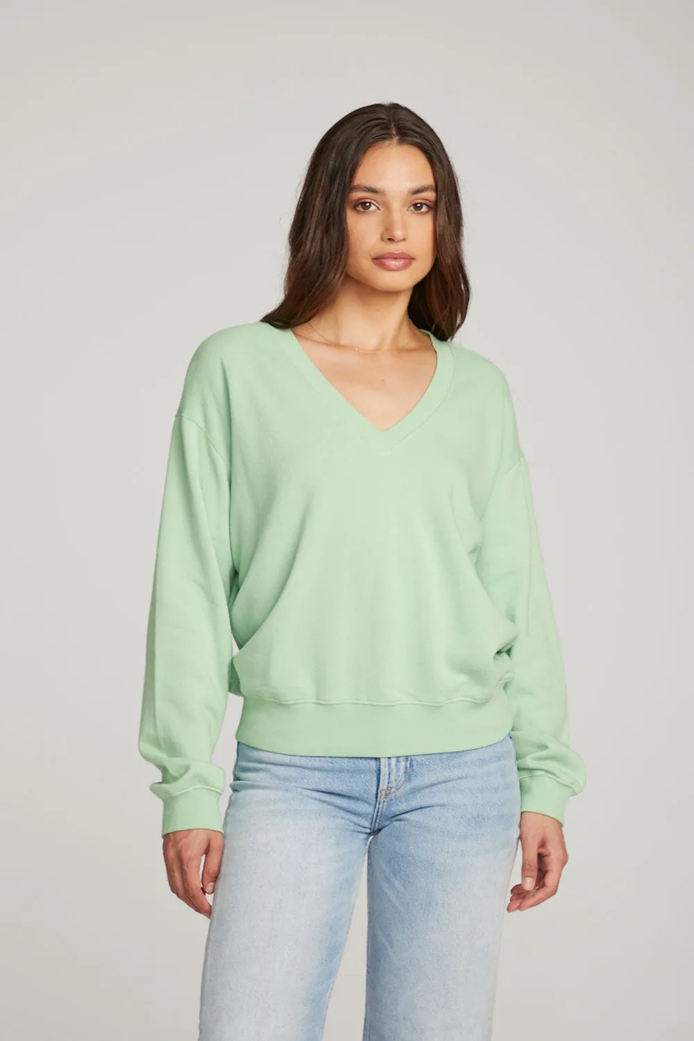 Poppy Quiet Green Pullover sold by Chaser