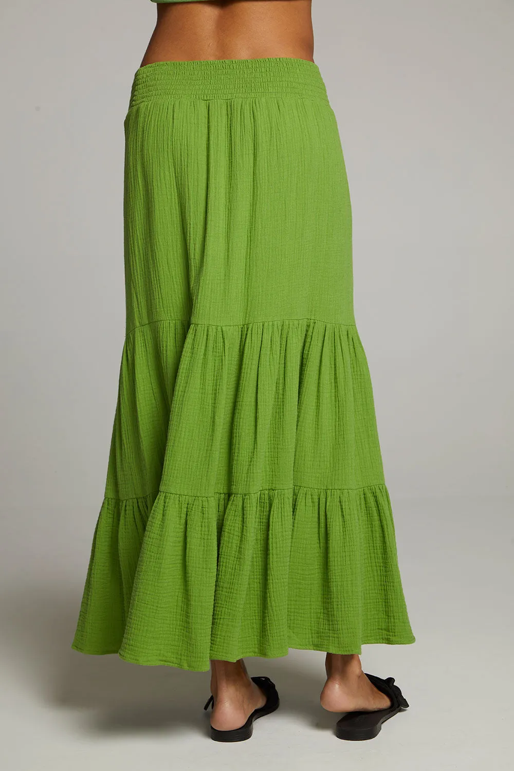 Seal Piquant Green Maxi Skirt sold by Chaser product image thumbnail 3