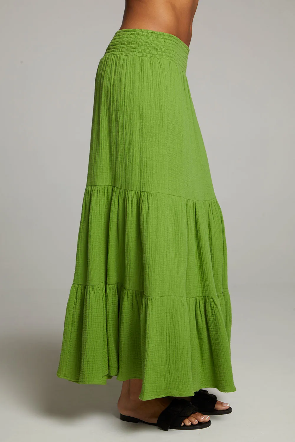 Seal Piquant Green Maxi Skirt sold by Chaser product image thumbnail 2