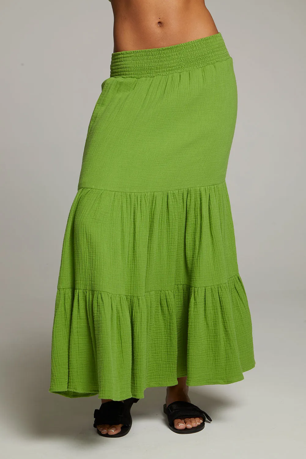 Seal Piquant Green Maxi Skirt sold by Chaser product image thumbnail 5
