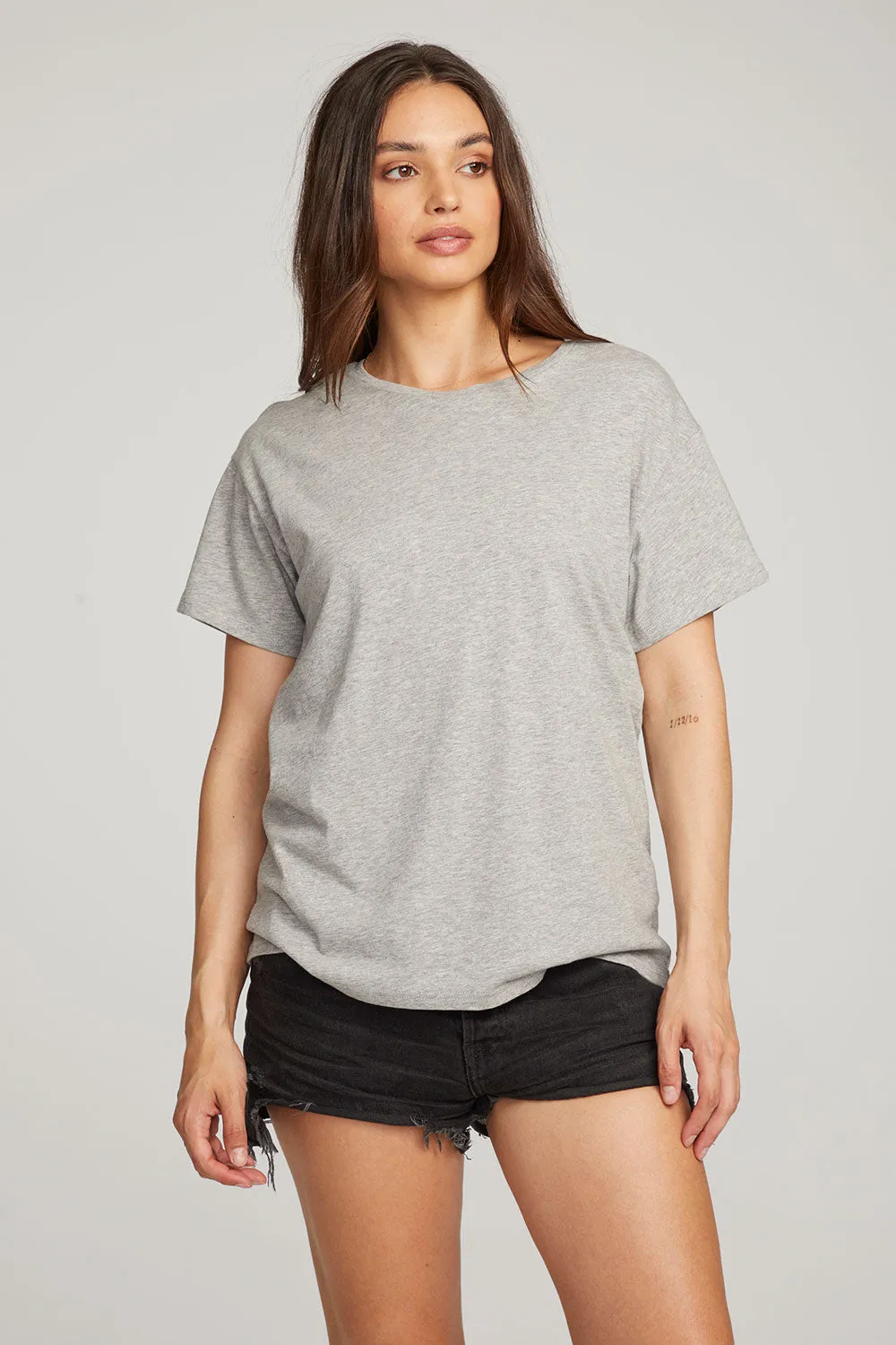 Everyday Essential Heather Grey Crew Neck Tee sold by Chaser
