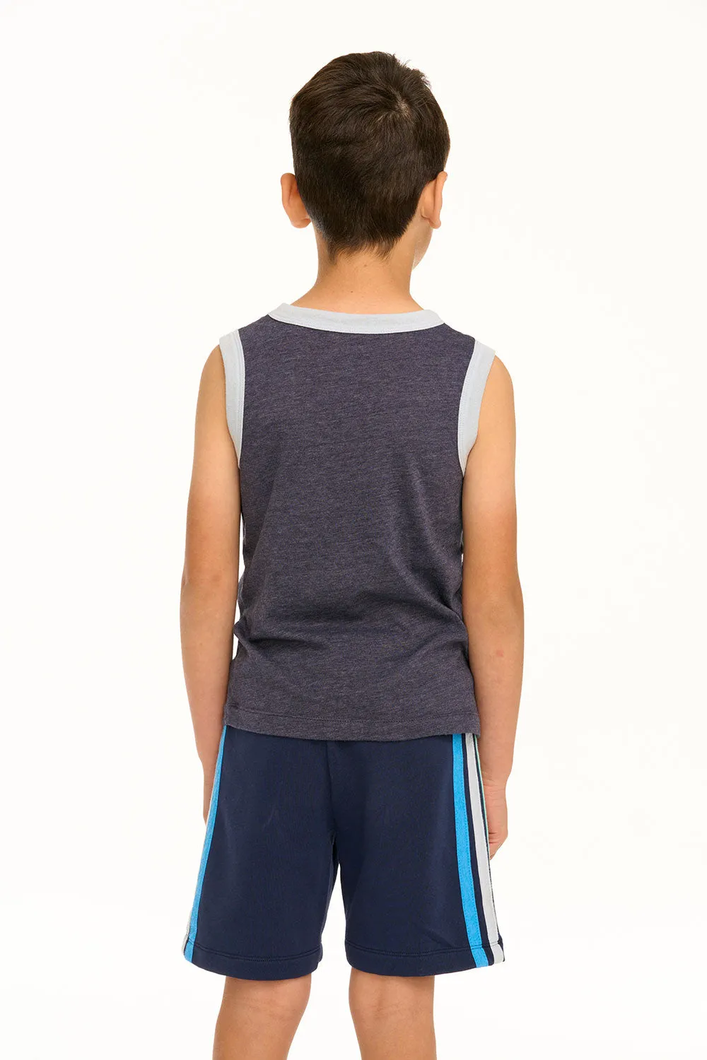 Boy's Coastin' Stripe Recycled Vintage Jersey Tank sold by Chaser product image thumbnail 4
