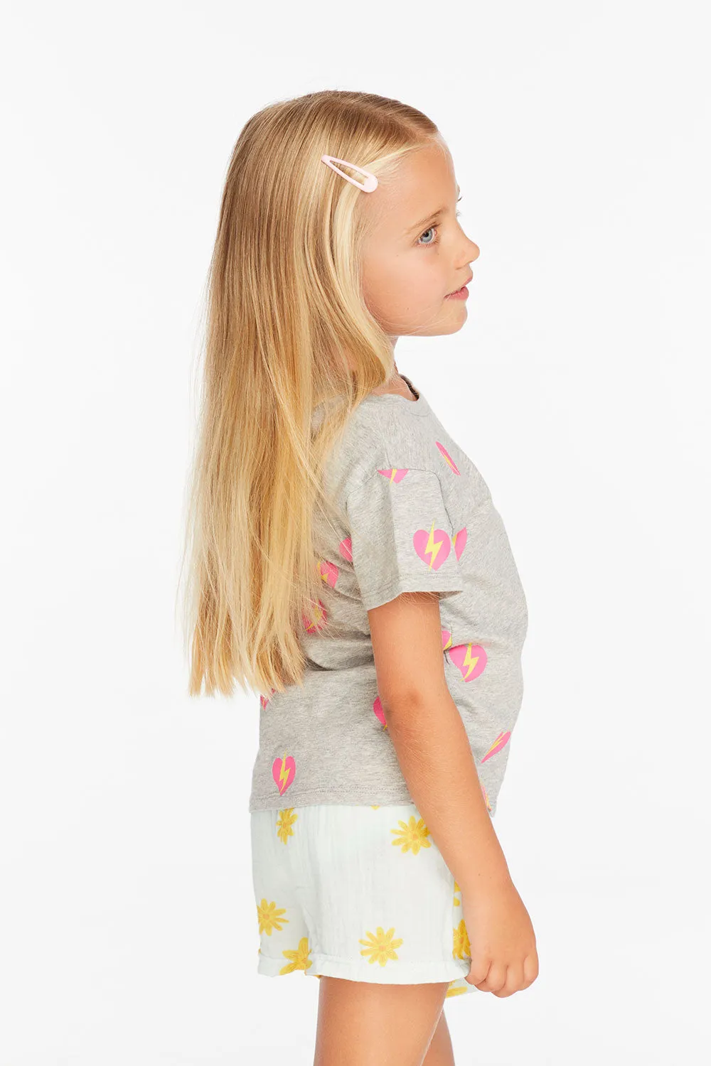 Lightning Heart Girls Tee sold by Chaser product image thumbnail 2