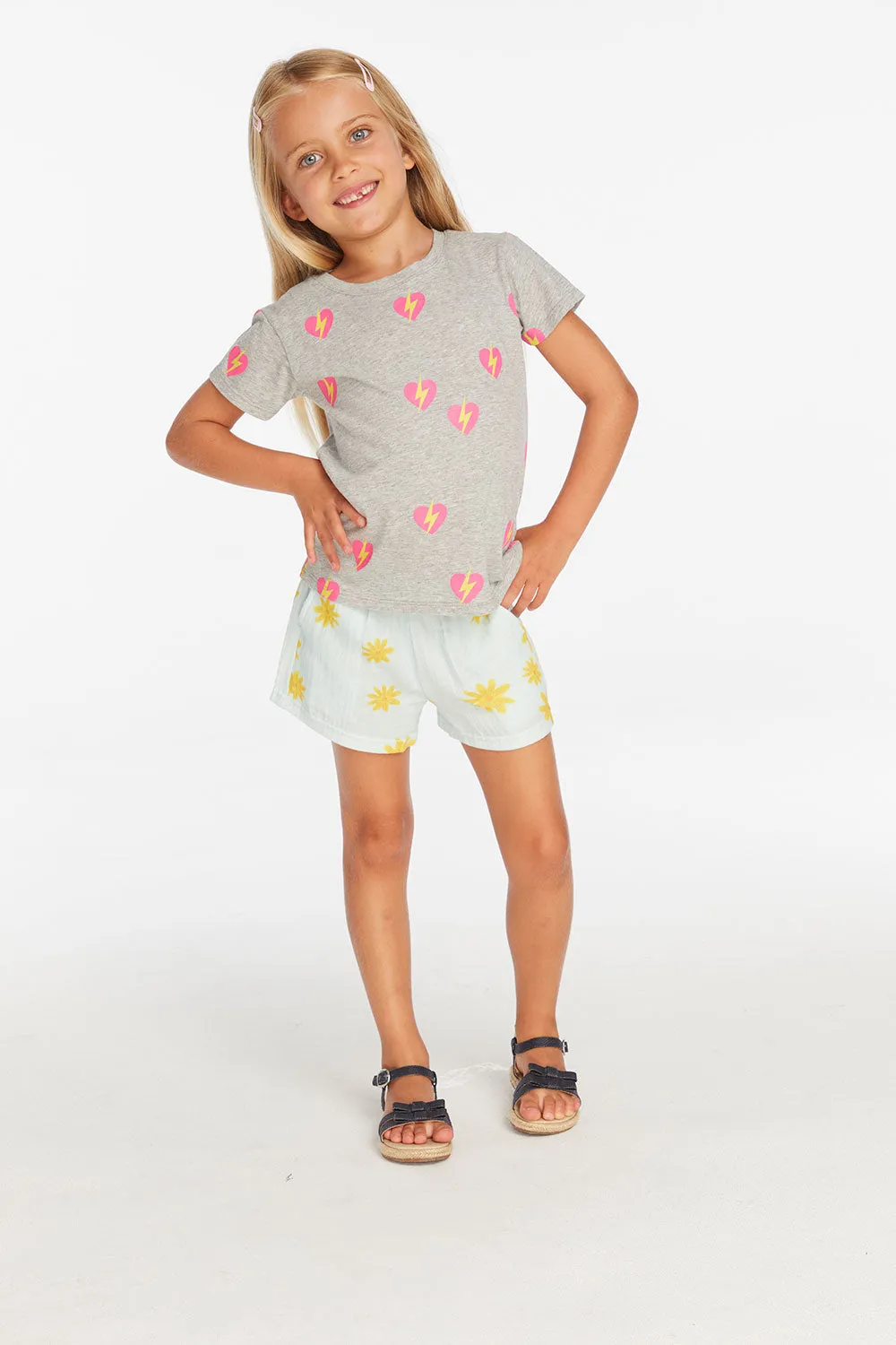 Lightning Heart Girls Tee sold by Chaser product image thumbnail 4