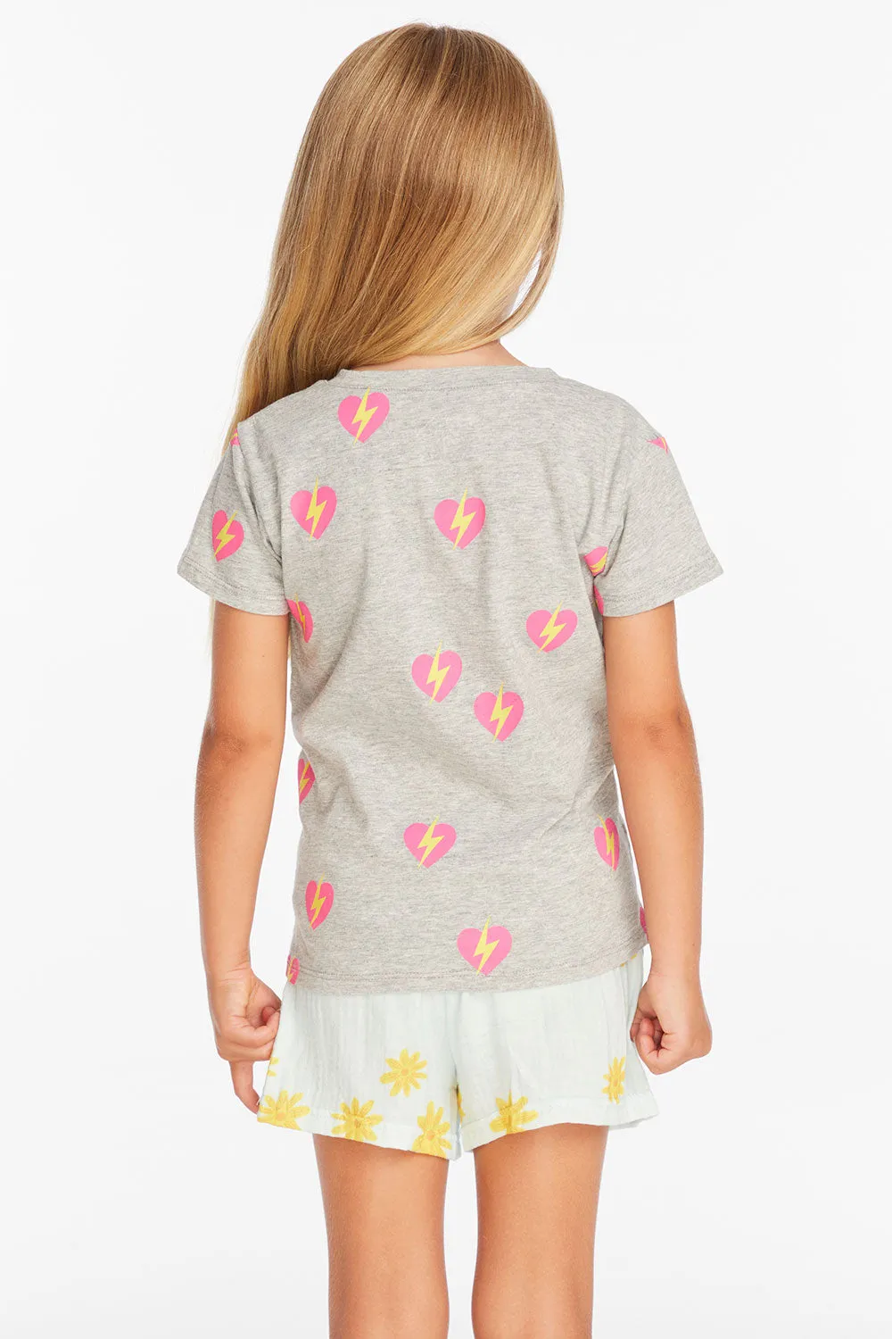Lightning Heart Girls Tee sold by Chaser product image thumbnail 3