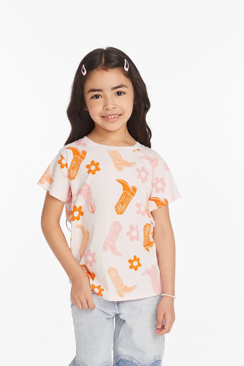 Cowgirl Boots Girls Tee sold by Chaser product image thumbnail 4