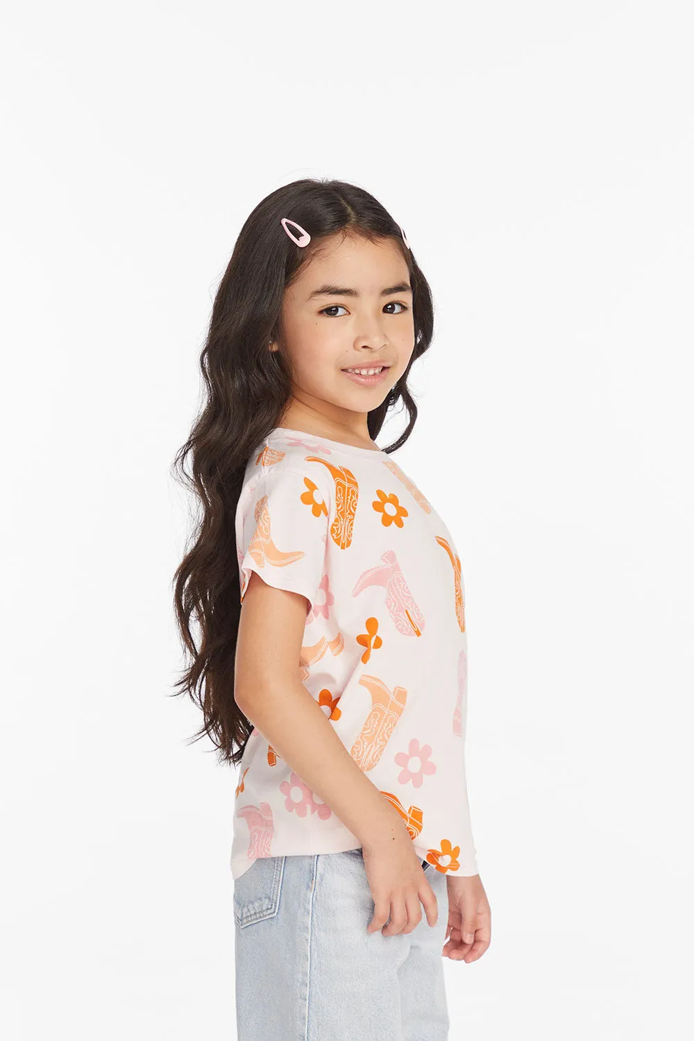 Cowgirl Boots Girls Tee sold by Chaser product image thumbnail 2