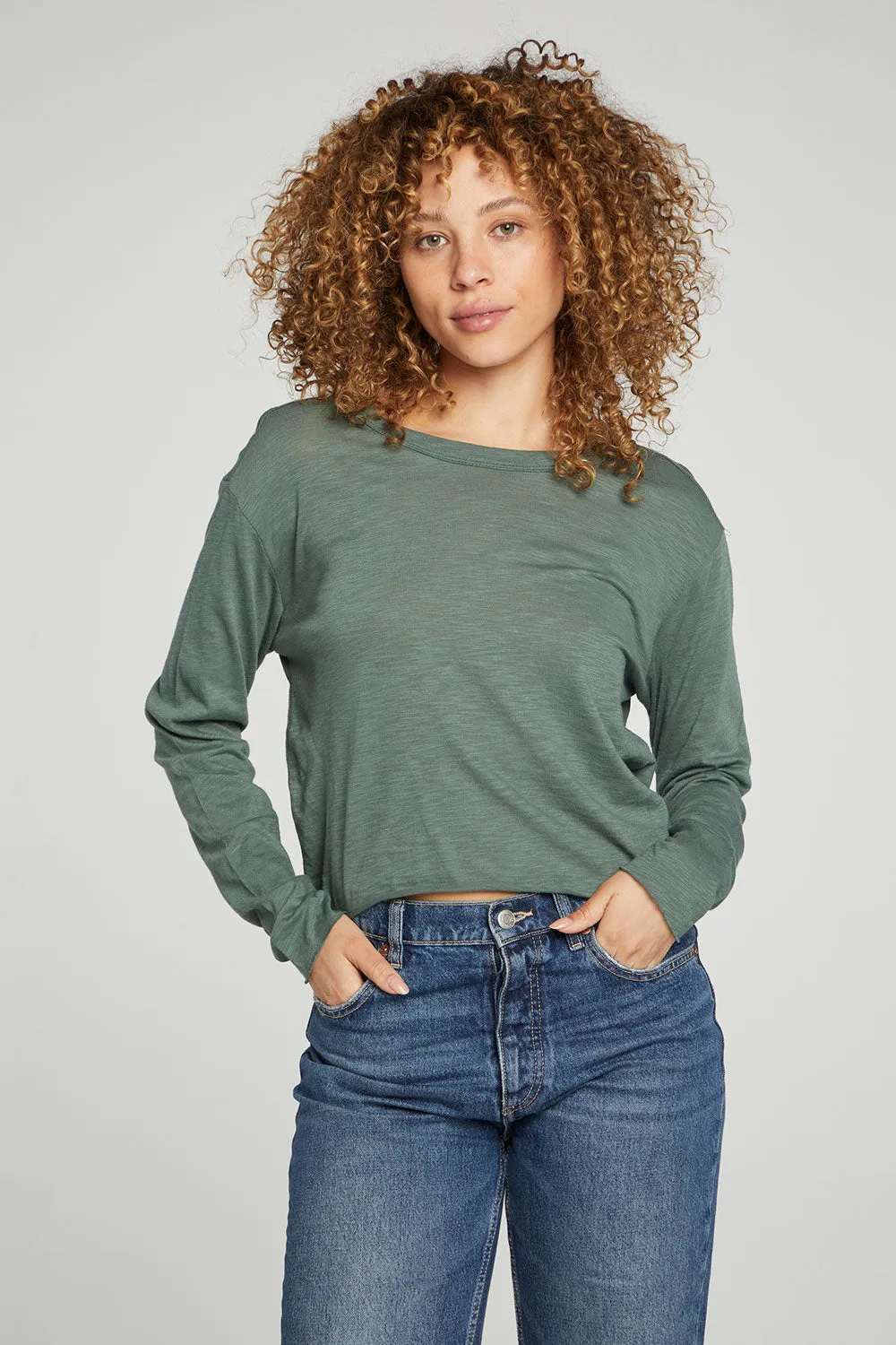 Long Sleeve Cropped Tee sold by Chaser