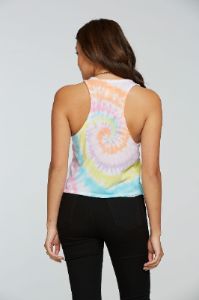 Recycled Vintage Jersey Cropped Scoop Neck Racerback Tank sold by Chaser