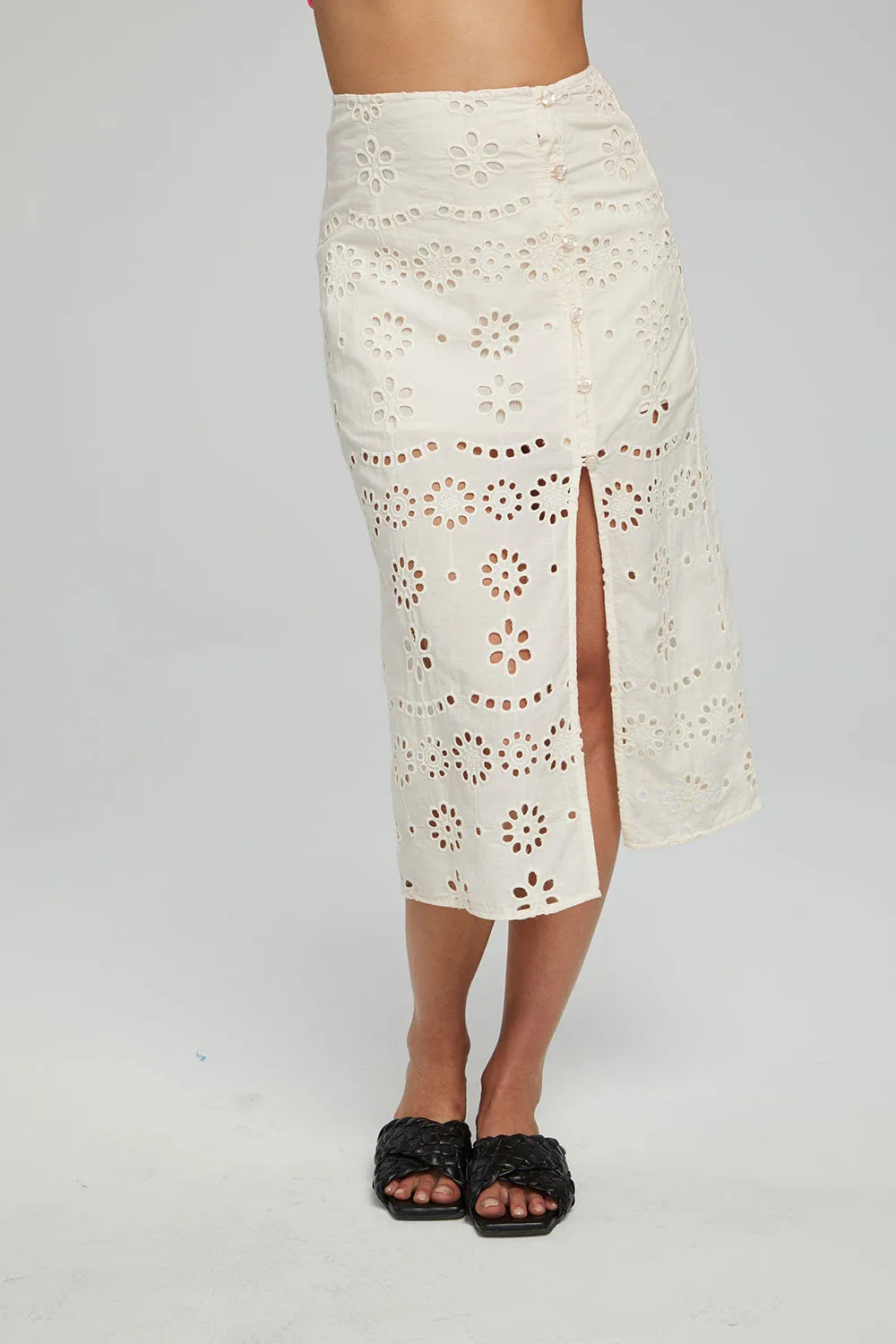 Belle Midi Skirt - Gardenia sold by Chaser product image thumbnail 4