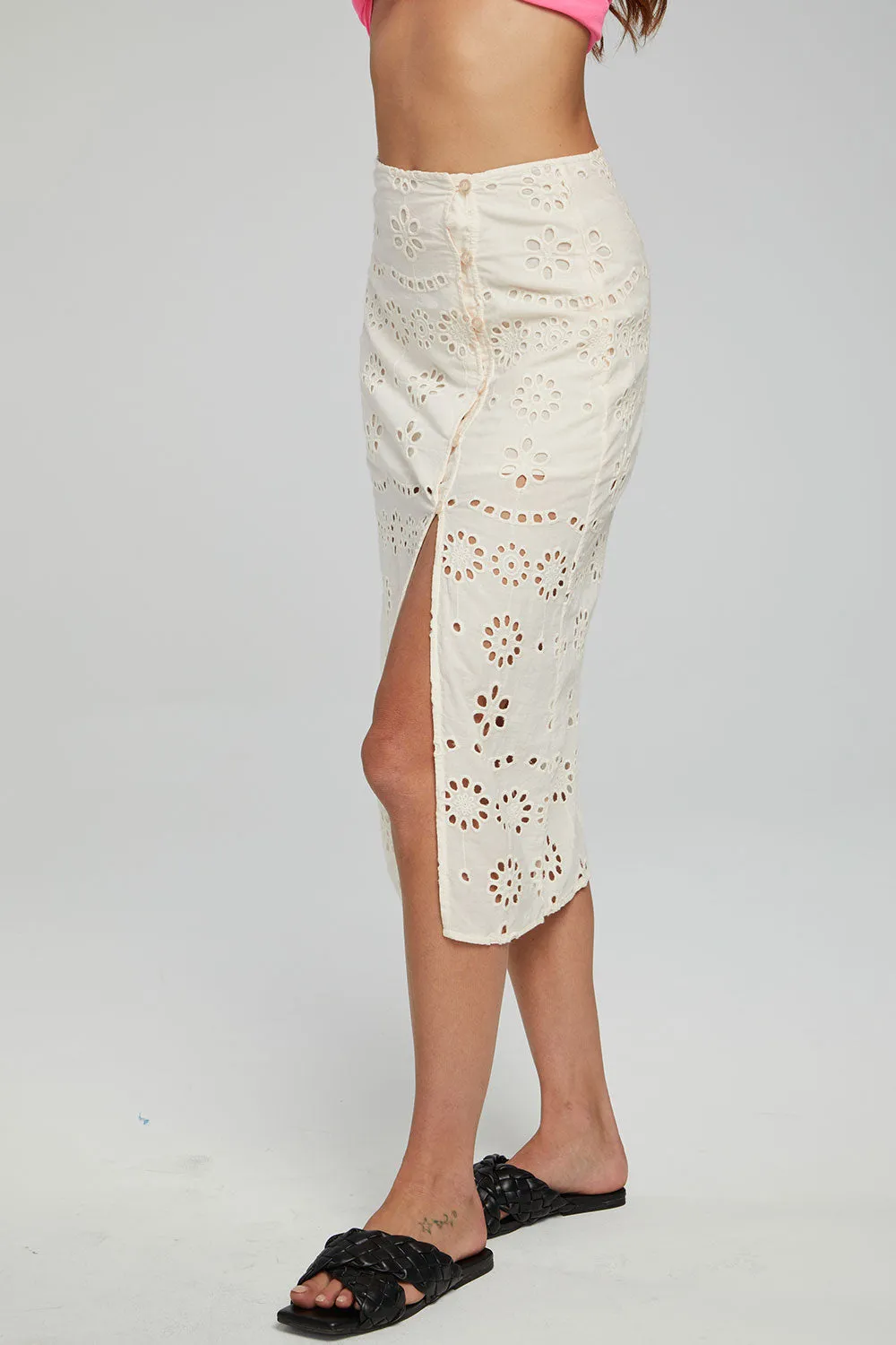 Belle Midi Skirt - Gardenia sold by Chaser product image thumbnail 2