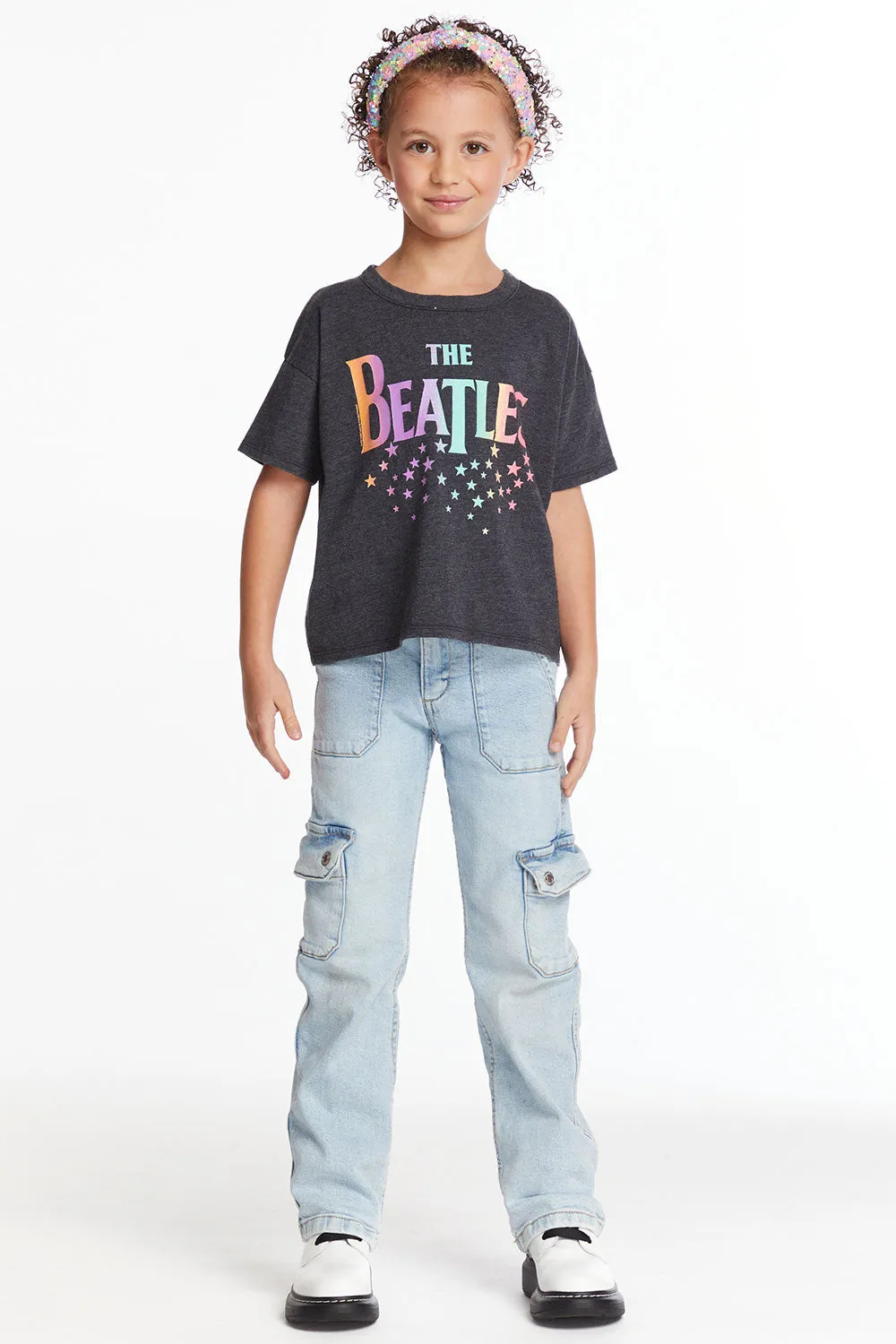The Beatles Rainbow Logo Girls Tee sold by Chaser product image thumbnail 3