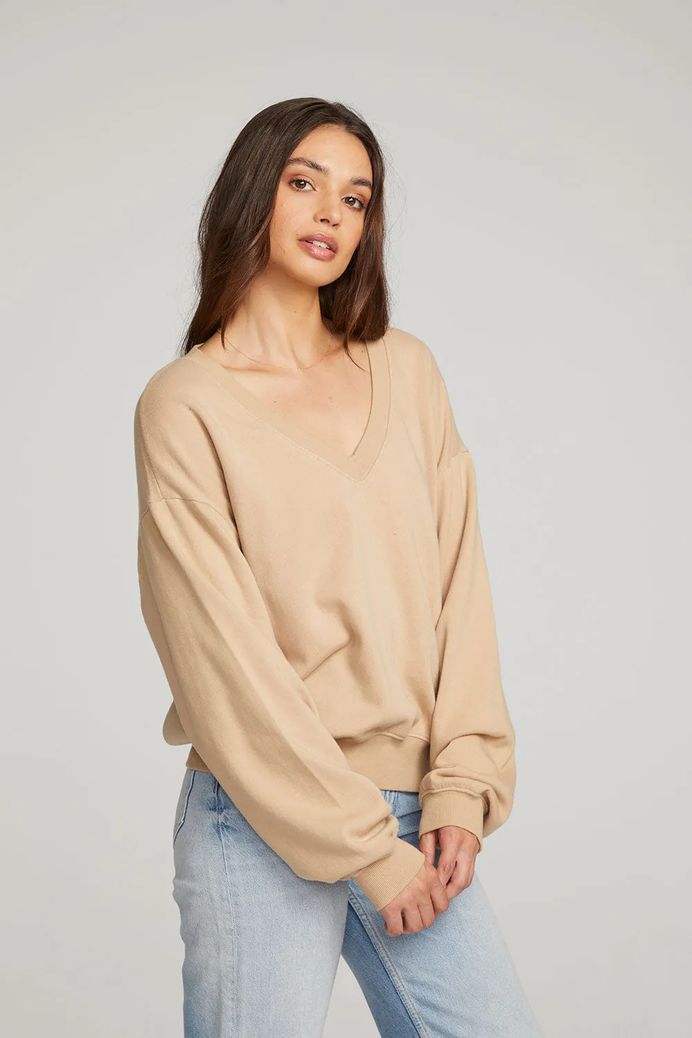 Poppy Cappuccino Pullover sold by Chaser product image thumbnail 4