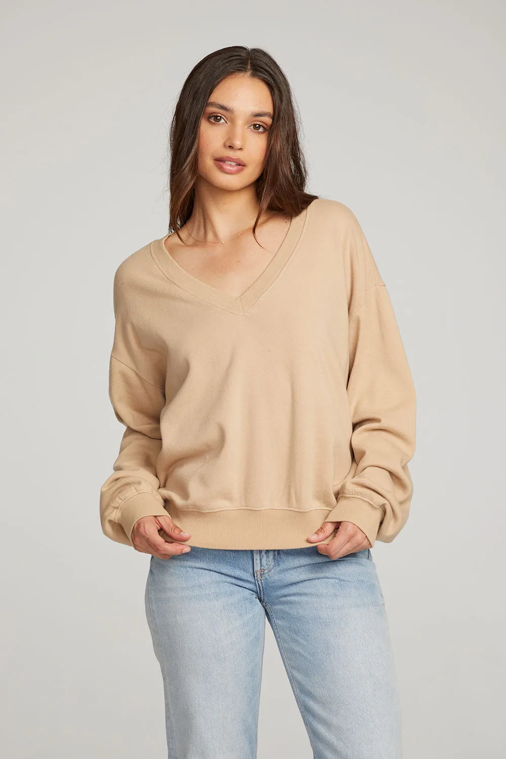 Poppy Cappuccino Pullover sold by Chaser product image thumbnail 5