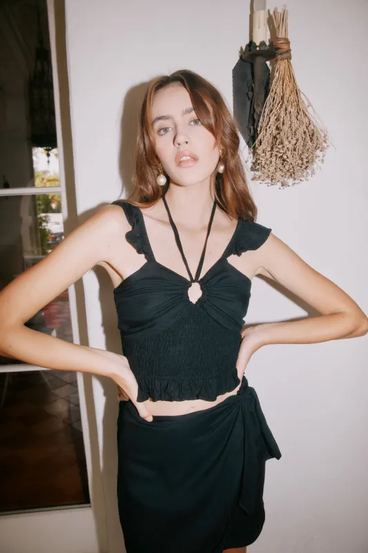 Alessia Black Blouse sold by Chaser