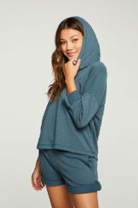 Slub French Terry Rolled Sleeve Pullover Hoodie sold by Chaser