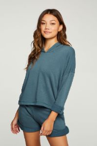 Slub French Terry Rolled Sleeve Pullover Hoodie sold by Chaser