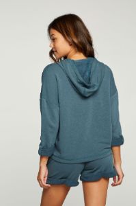 Slub French Terry Rolled Sleeve Pullover Hoodie sold by Chaser