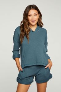 Slub French Terry Rolled Sleeve Pullover Hoodie sold by Chaser