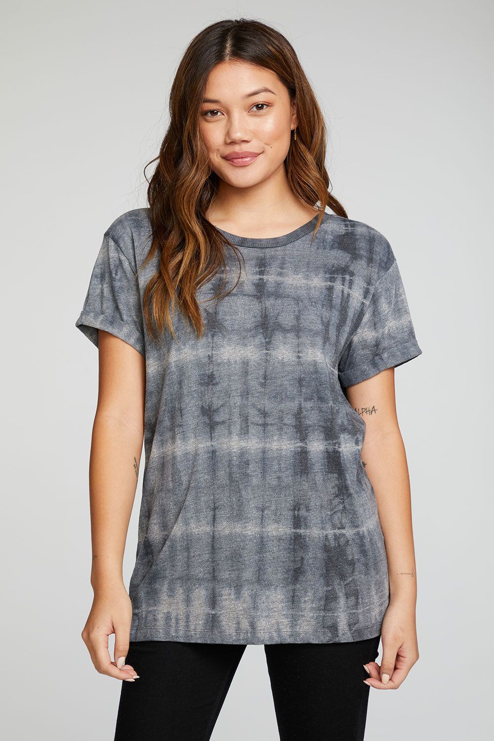 Triblend Jersey Rolled Sleeve Crew Neck Tee sold by Chaser