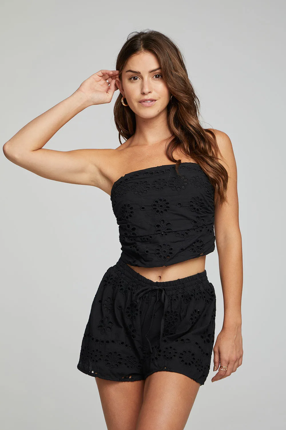 Pier Crop Top - Black Onyx sold by Chaser product image thumbnail 4