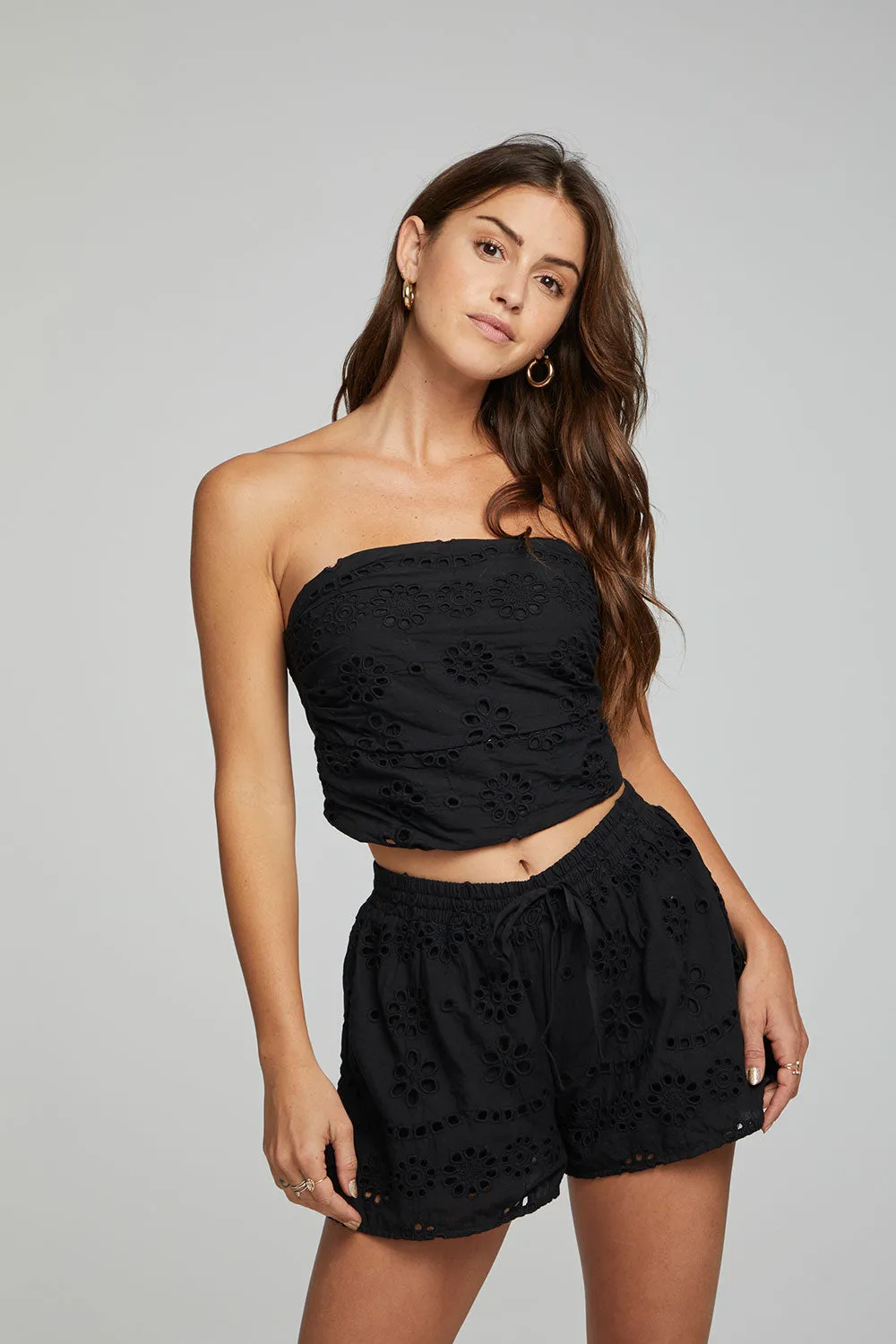 Pier Crop Top - Black Onyx sold by Chaser