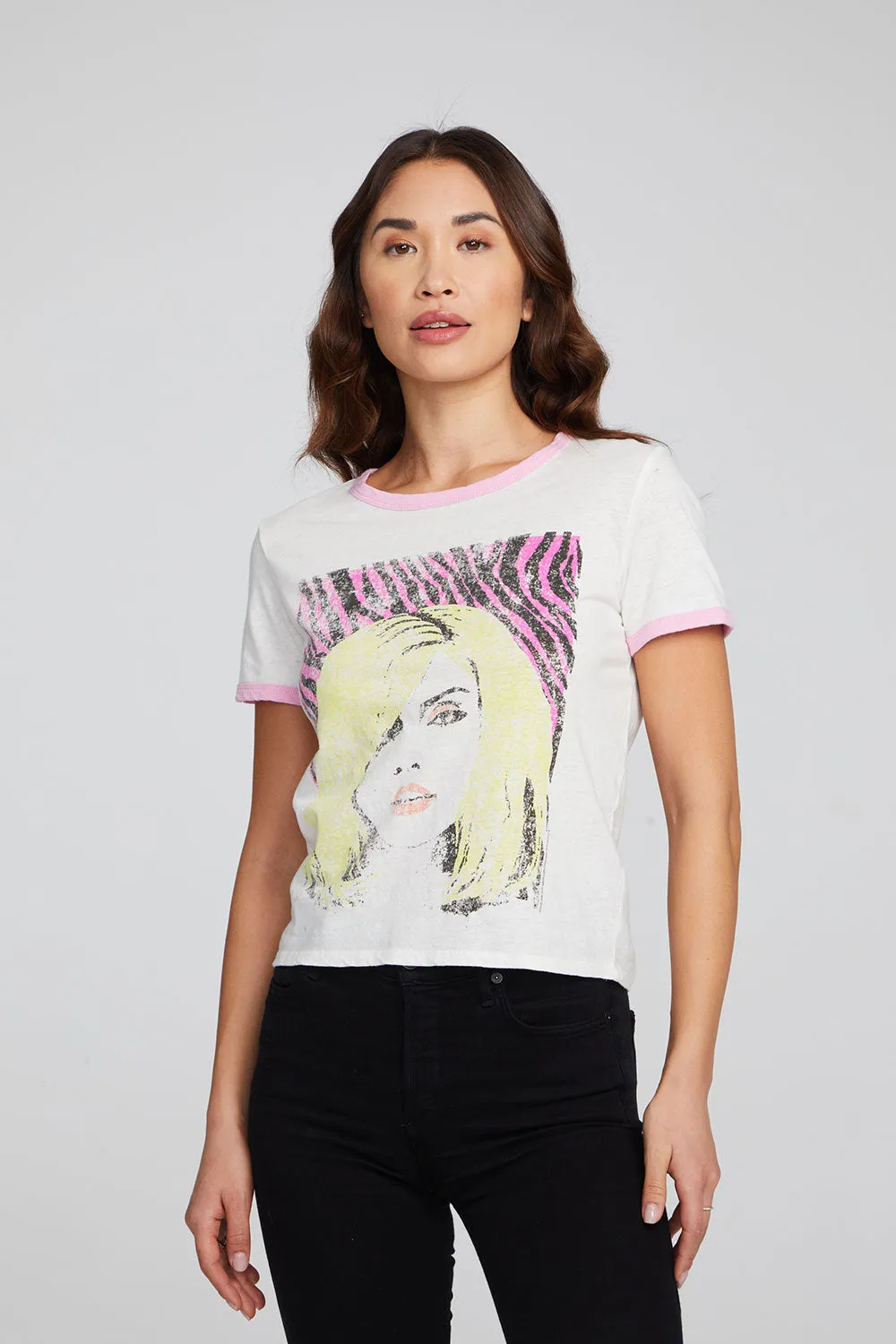 Blondie Punk Poster Ringer Tee sold by Chaser product image thumbnail 3