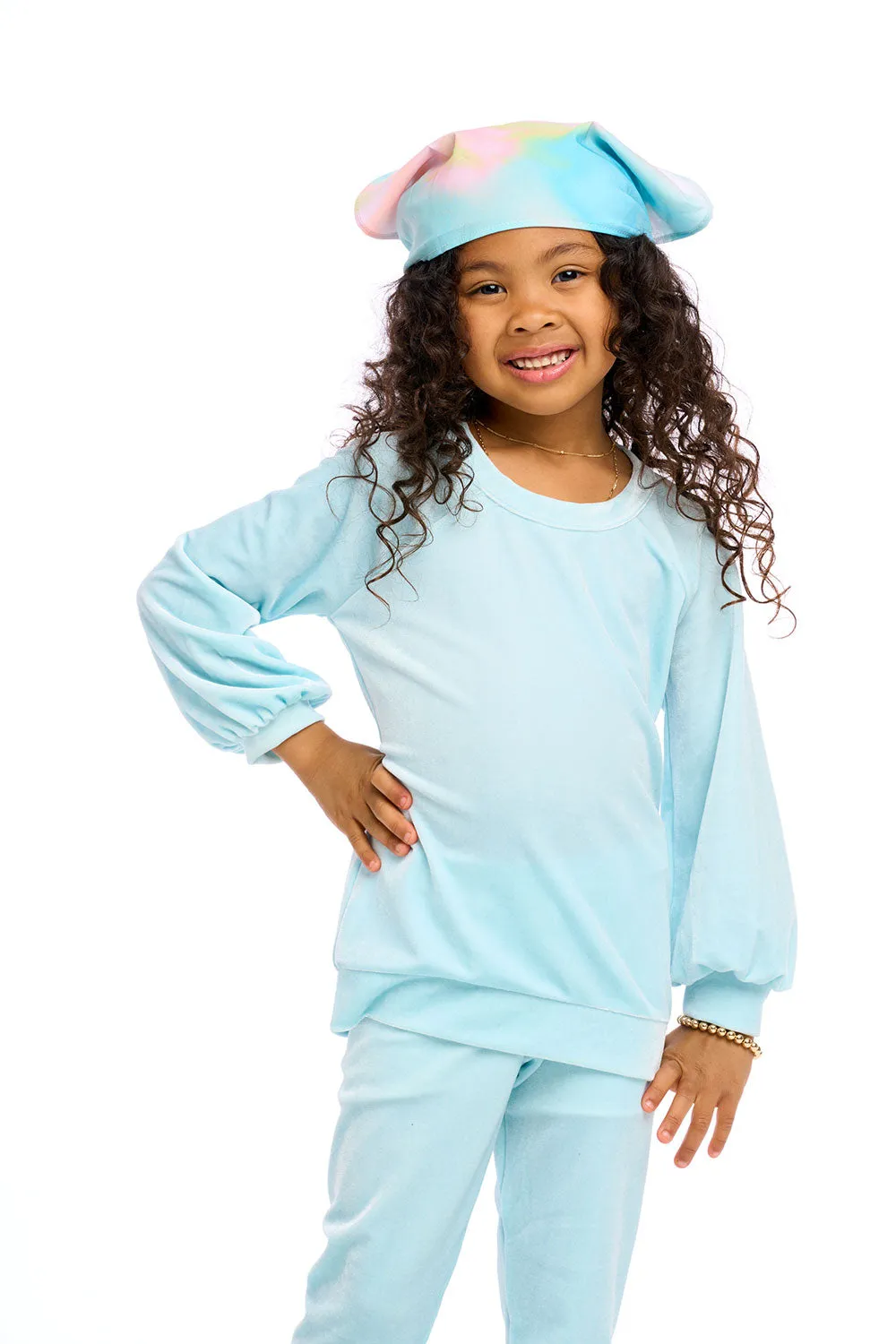 Stretch Velvet Blouson Sleeve Raglan sold by Chaser product image thumbnail 2