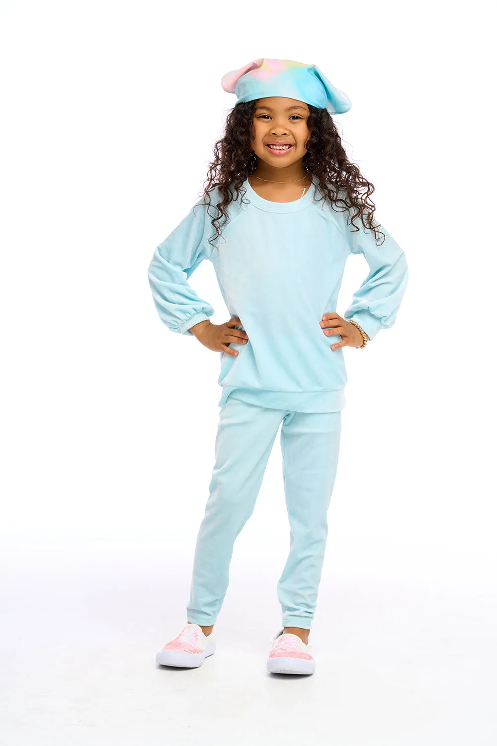 Stretch Velvet Blouson Sleeve Raglan sold by Chaser product image thumbnail 5