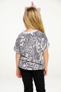 Girls Recycled Vintage Jersey Hi Lo Roll Sleeve Boxy Tee sold by Chaser