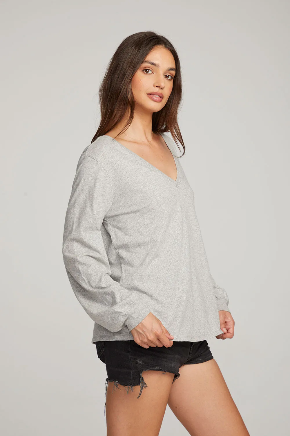 Kara Heather Grey Long Sleeve sold by Chaser product image thumbnail 4