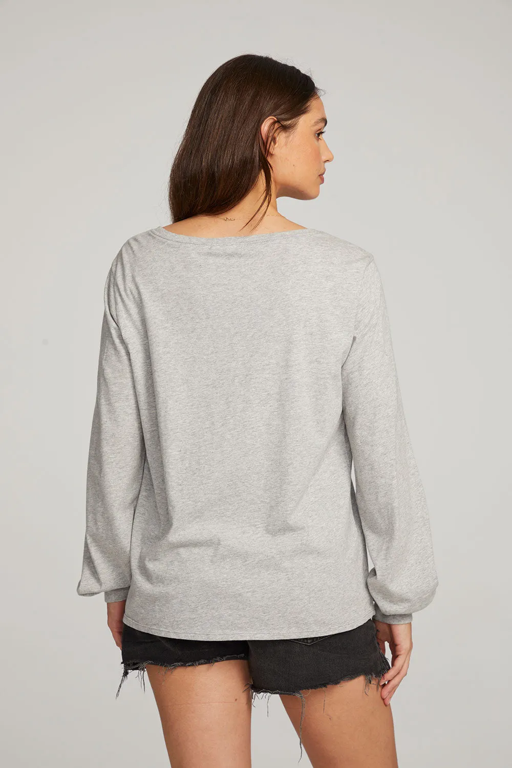 Kara Heather Grey Long Sleeve sold by Chaser product image thumbnail 5