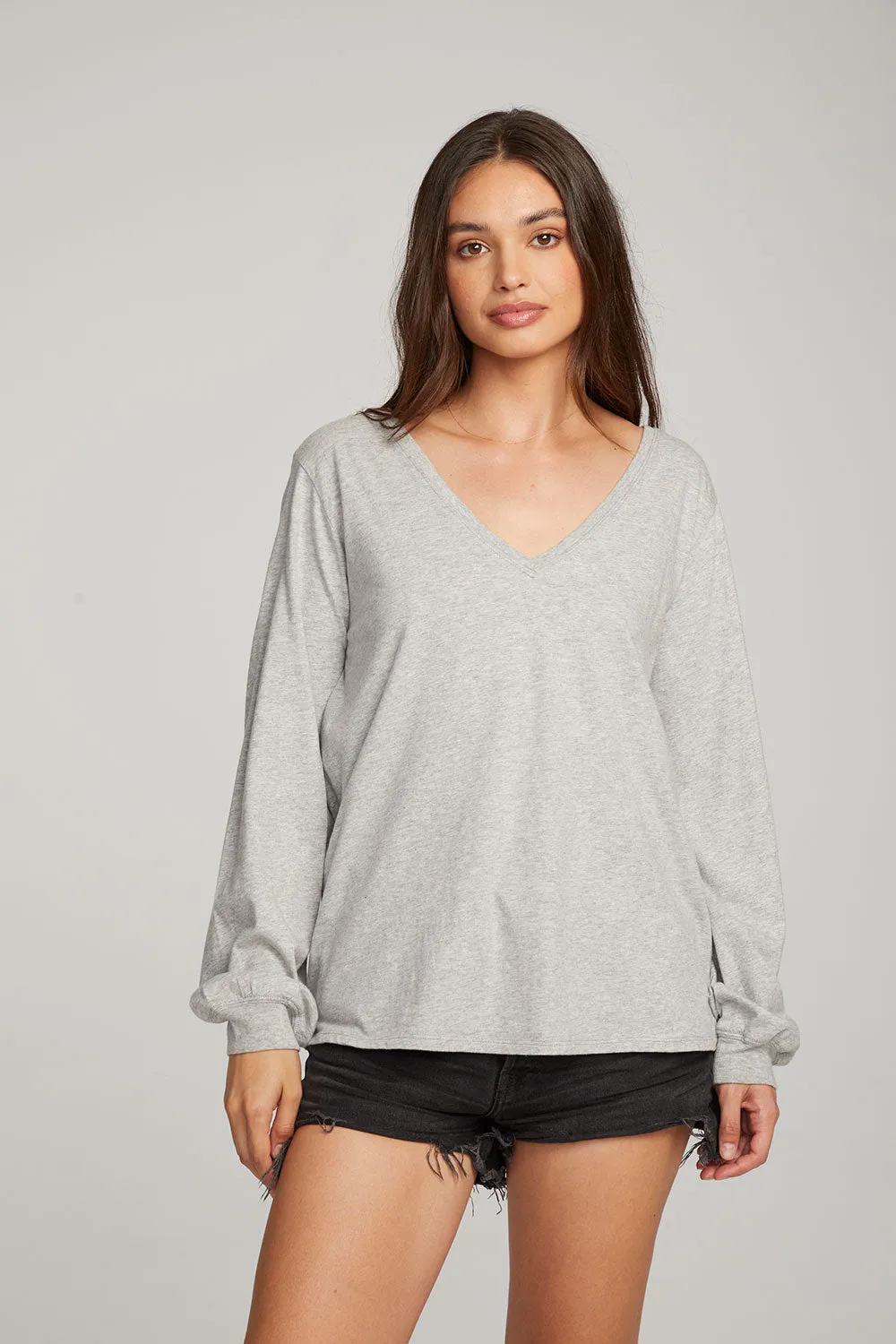Kara Heather Grey Long Sleeve sold by Chaser product image thumbnail 2