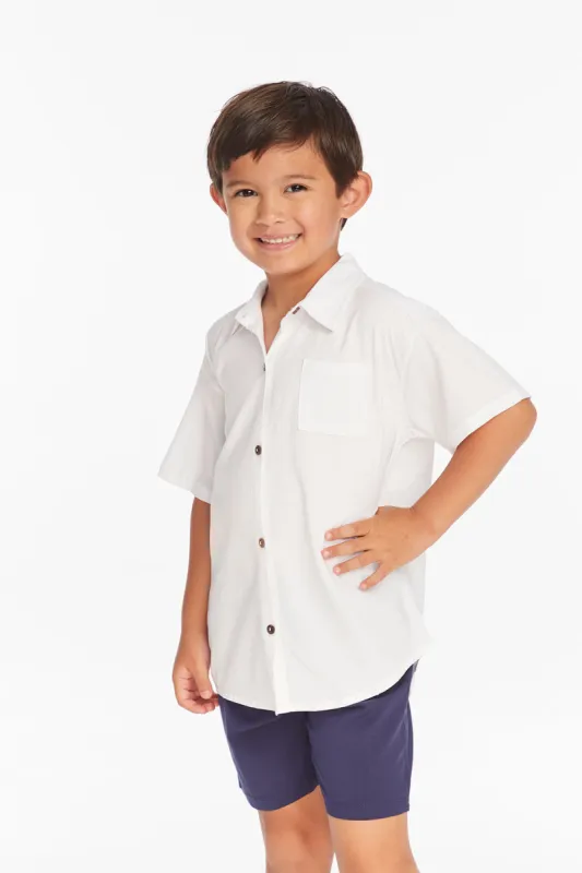 Collared White Button Down Boys Shirt sold by Chaser